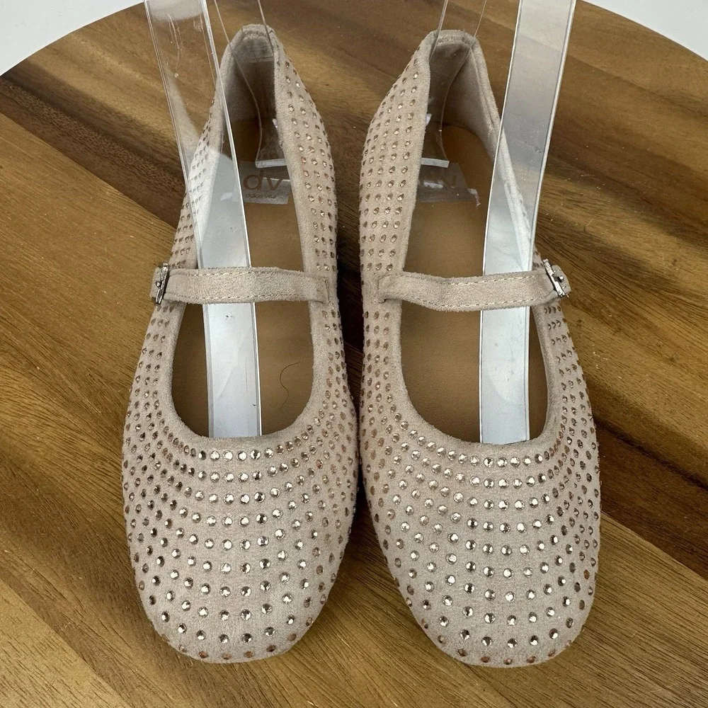 New Big‎ Kids Girls Dolce Vita Beckler Pink Faux Suede Mary Jane Flats Size 2 Y